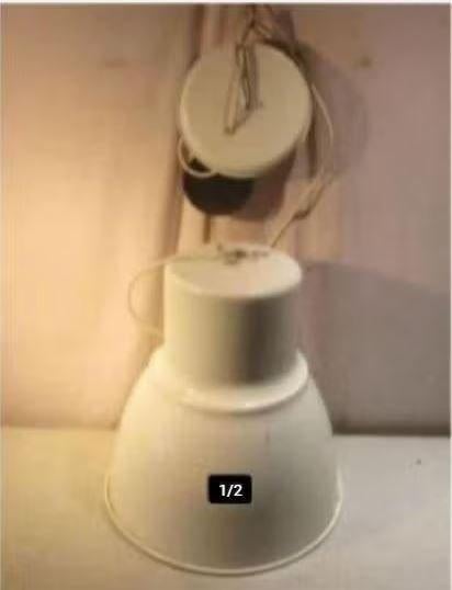 Grote Retro Metalen Hanglamp met industriele look, Ophalen of Verzenden, Huis en Inrichting