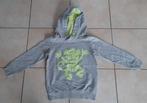 Grijze hoodie met fluo accenten maat 110 of 5 jaar JBC, Trui of Vest, Ophalen of Verzenden, Zo goed als nieuw, JBC.