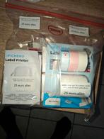 Labelprinter met 7 rolletjes plakkers, Huis en Inrichting, Bureaus, Ophalen of Verzenden