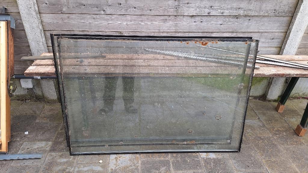 2 glasramen te koop, Double vitrage, Enlèvement, Utilisé, 80 à 120 cm