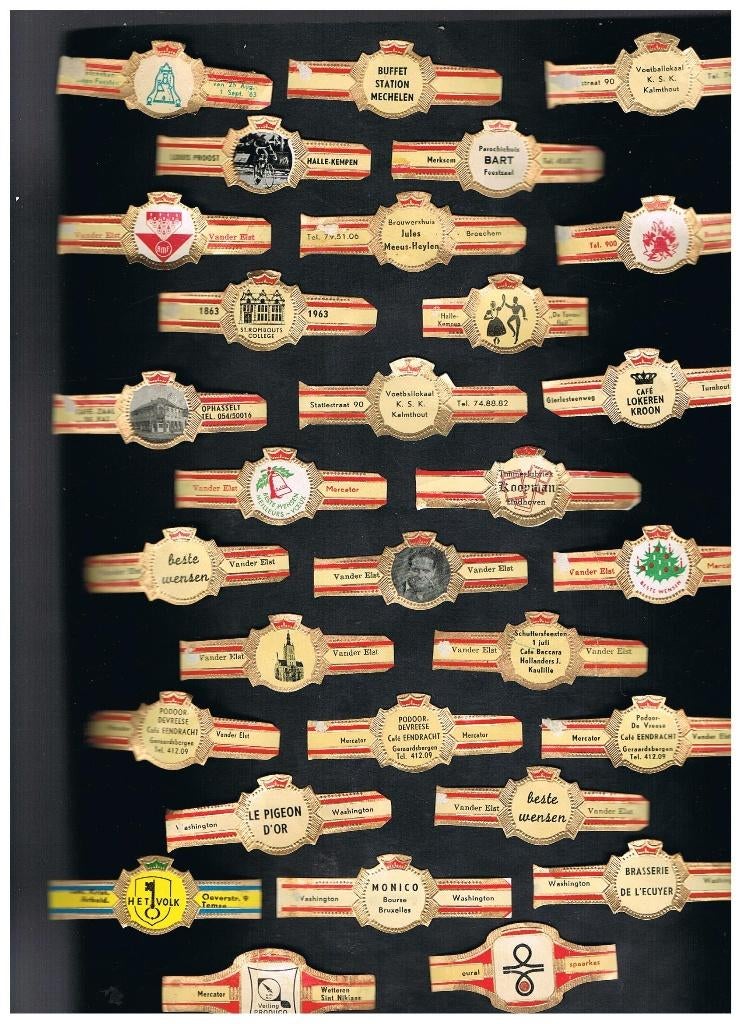 PUBLICITÉ POUR LES GROUPES DE CIGARES, Collections, Articles de fumeurs, Briquets & Boîtes d'allumettes, Envoi, Utilisé, Bagues de cigare