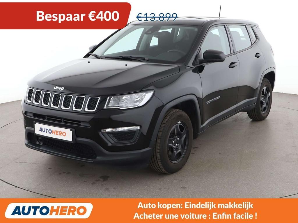 Jeep Compass 1.4 M-Air Sport FWD (bj 2018), Auto's, Voorwielaandrijving, Stof, Gebruikt, Zwart