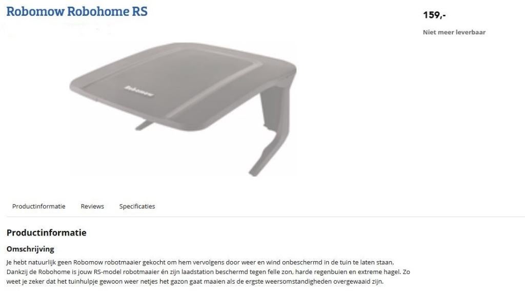 robotmaaier Robomow RS robohome garage, Ophalen, Zo goed als nieuw