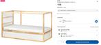Ikea KURA bed en hoogslaper, Huis en Inrichting, Slaapkamer | Bedden, Ophalen, Verstelbaar, 90 cm, Zo goed als nieuw