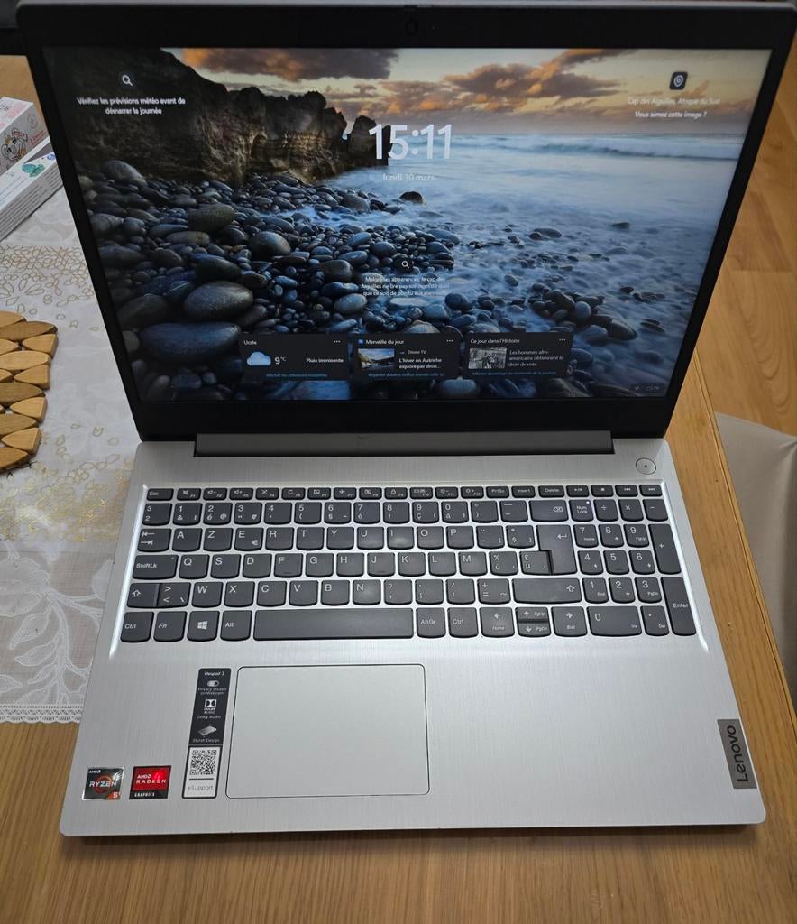 Laptop Lenovo Ryzen 5, 15 pouces, Enlèvement ou Envoi, 8 GB, Comme neuf