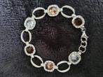 Zilveren armband met gekleurde kristallen, Met kristal, Ophalen of Verzenden, Zo goed als nieuw, Zilver
