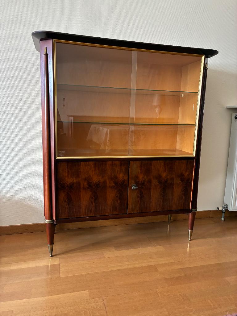 Vintage vitrinekast te koop!, 25 à 50 cm, Avec porte(s), Comme neuf, Enlèvement