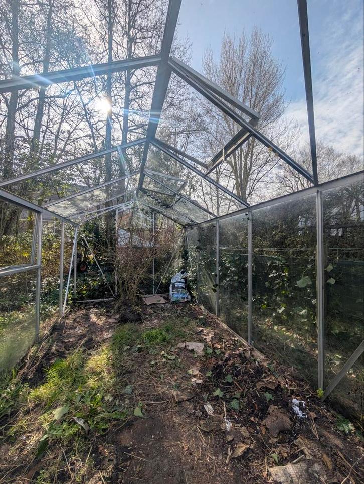 Serre (reeds gedemonteerd) met accessoires, Tuin en Terras, Kassen, Aluminium, Glas, Ophalen