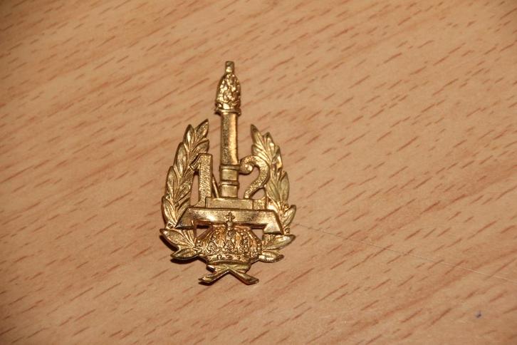 ABL Insigne du 12eme Regt de Ligne (12 Li) (or), Collections, Objets militaires | Général, Armée de terre, Envoi