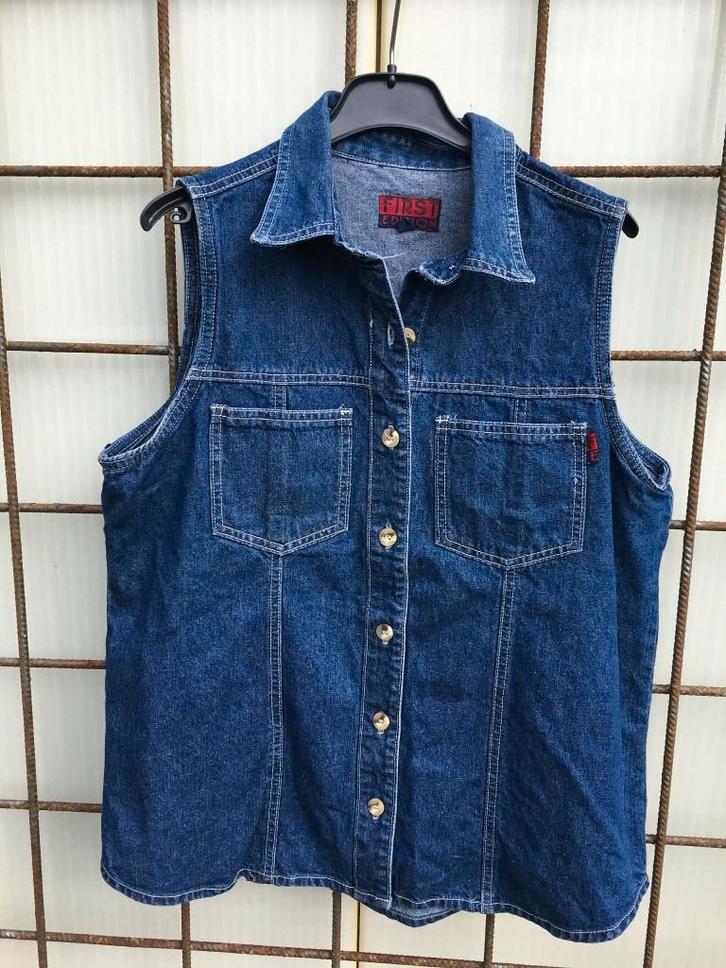 jeansbloes maat 46, Kleding | Dames, Blouses en Tunieken, Gedragen, Maat 46/48 (XL) of groter, Blauw, Ophalen of Verzenden