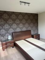 Gratis op te halen : Bed boxspring Velda, Huis en Inrichting, Ophalen, Gebruikt, Bruin, Tweepersoons