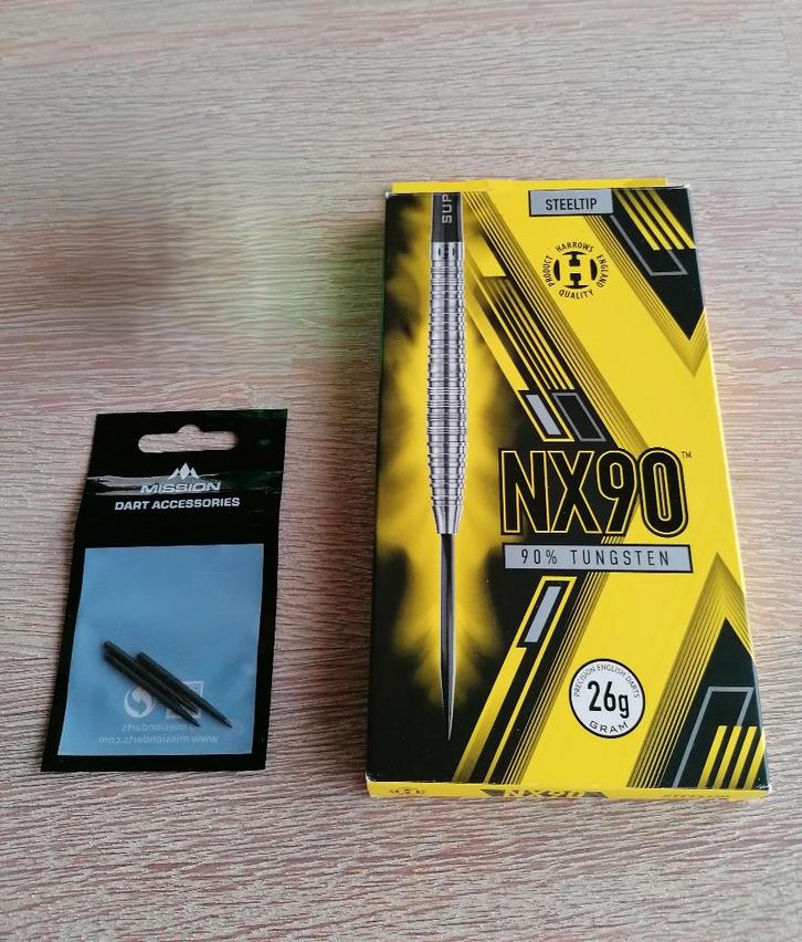 Harrows NX90 90% 26 gram., Sport en Fitness, Darts, Zo goed als nieuw, Pijlen, Ophalen of Verzenden