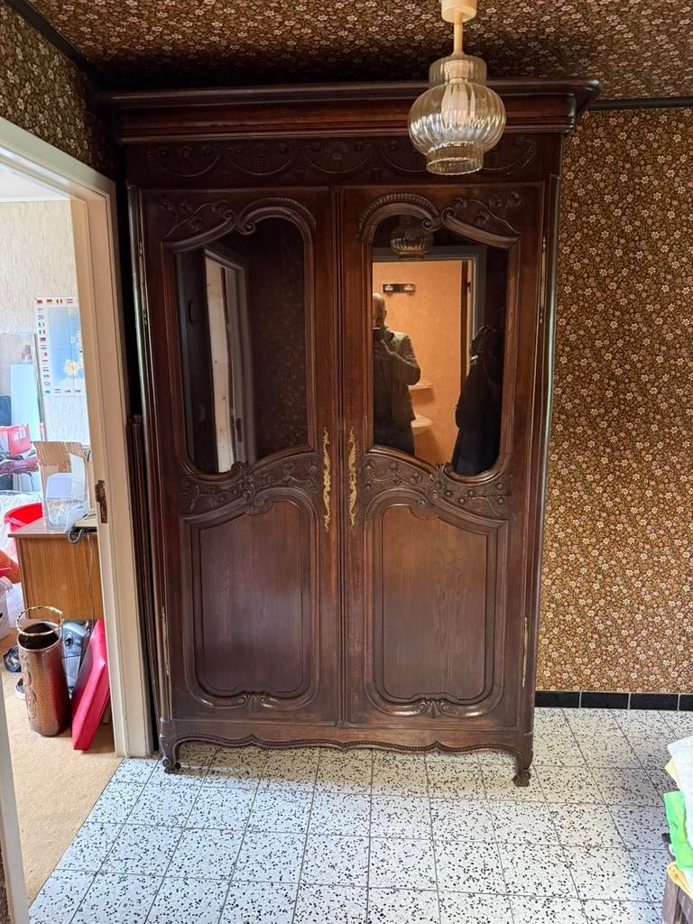 Armoire vitrine normande, Enlèvement, Chêne