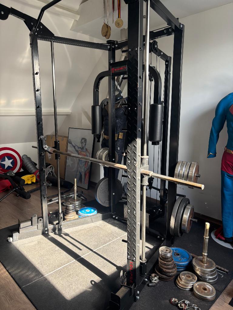 Marcy sm-4008-smith-cage, Sports & Fitness, Enlèvement, Métal, Bras, Centrale électrique