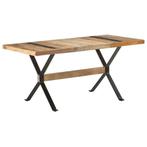 mango houten tafel met zwart staal 160x80 cm, Huis en Inrichting, Tafels | Eettafels, Ophalen, Nieuw