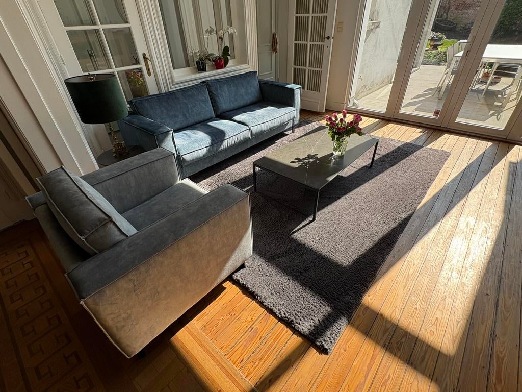 Volledige salon/zithoek, Maison & Meubles, Canapés | Coins salons complets, Comme neuf, Tissus, Enlèvement