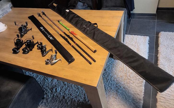 Hengels.molens.roofvis.forel.meerval., Sports nautiques & Bateaux, Pêche à la ligne | Général, Comme neuf, Canne à pêche complète