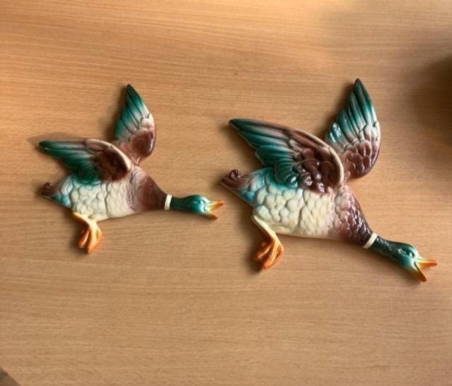 2 prachtige  vintage vliegende eenden, Antiek en Kunst, Antiek | Wandborden en Tegels, Ophalen of Verzenden