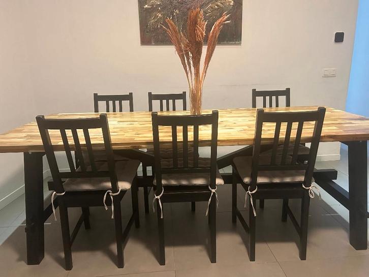 Chaises salle à manger, Maison & Meubles, Chaises, Utilisé, Cinq, Six Chaises ou plus, Noir, Enlèvement