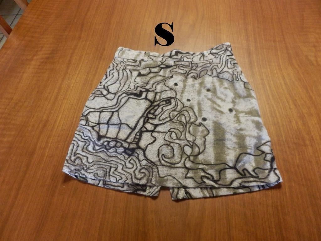 (30) - jupe femme t.S beige noire - terracotta -, Beige, Ophalen of Verzenden, Zo goed als nieuw, Boven de knie