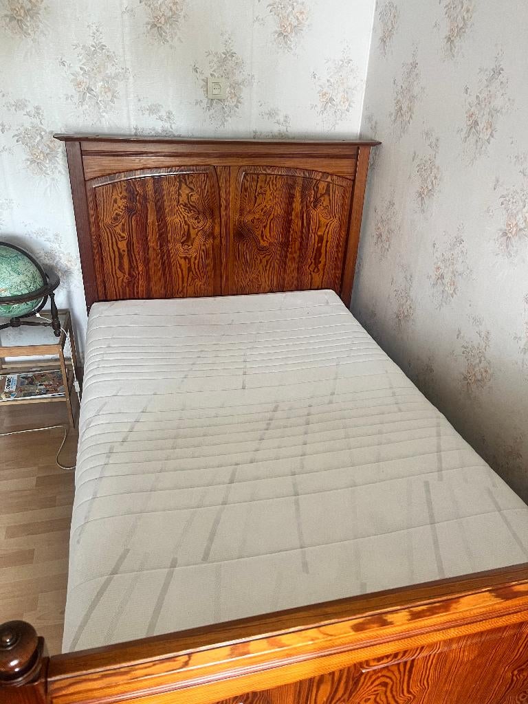 Auping matras, spiraalboden & bed (120 x 200 = twijfelaar), Matelas, Queen size, Comme neuf, Enlèvement