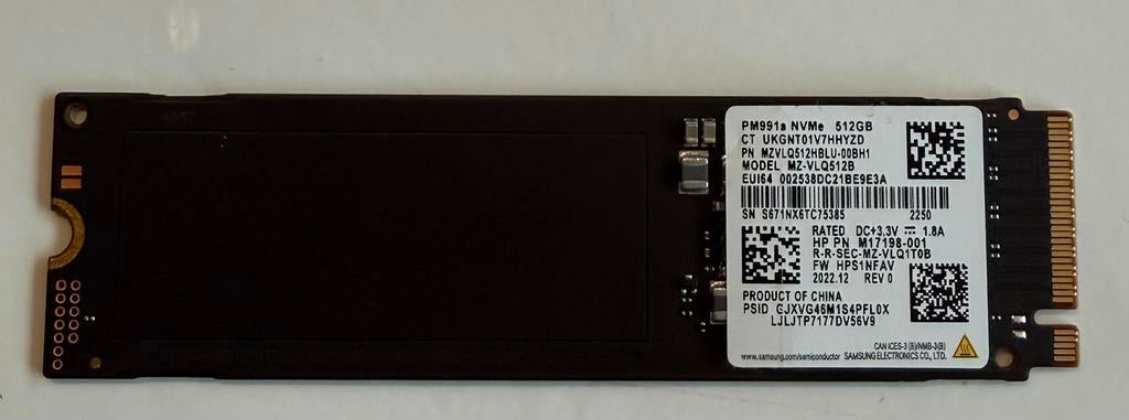 Ssd NVMe 512 gb, Computers en Software, Harde schijven, Ophalen of Verzenden, Zo goed als nieuw, SSD
