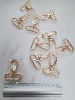 10 mousquetons dorés 35 mm, Enlèvement ou Envoi