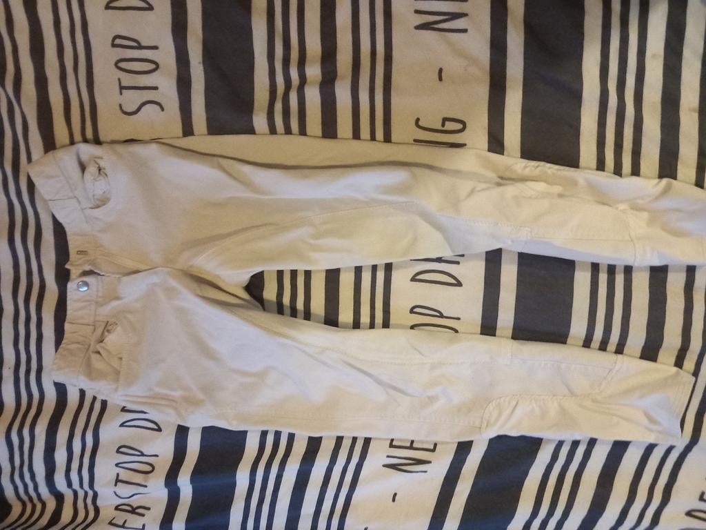 Wit rijbroek, Dieren en Toebehoren, Paardrijkleding, Gebruikt, Dressuur, Ophalen of Verzenden, Dames