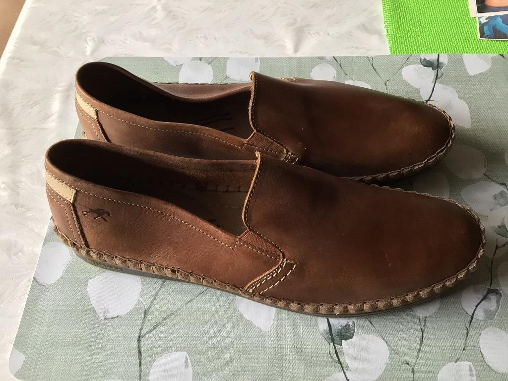 Fluchos bruin lederen moccasin herenschoenen 43, Ophalen of Verzenden, Nieuw, Bruin