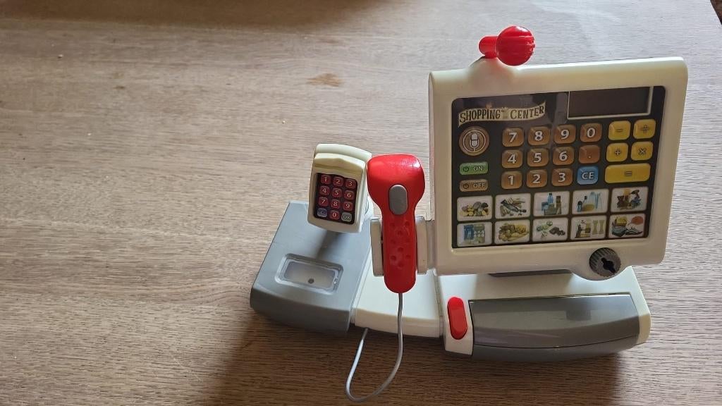 Speelgoed kassa, Kinderen en Baby's, Ophalen of Verzenden, Gebruikt, Overige materialen, Speelkeuken-accessoire