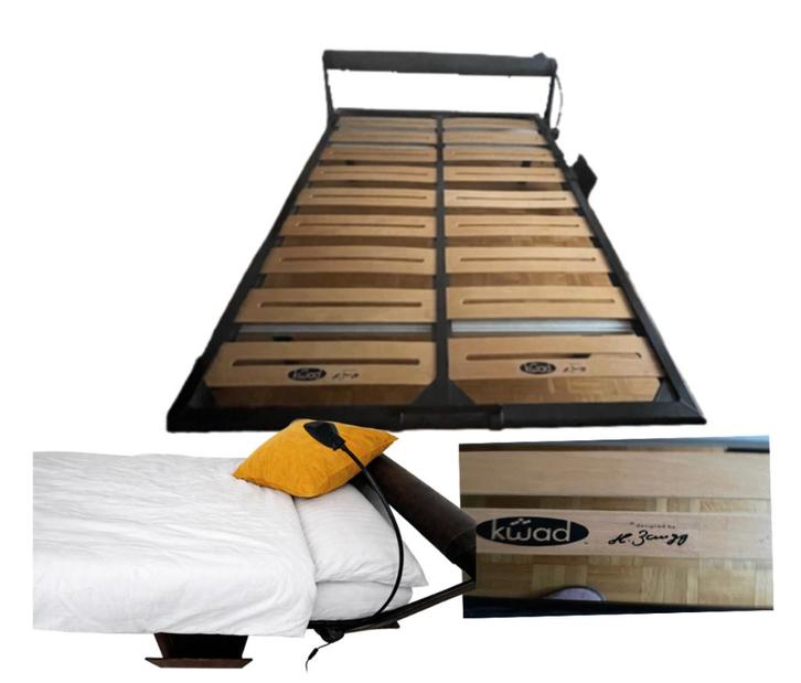 Hans Zaugg Designbed voor KWAD (150x210) - Complete set, Huis en Inrichting, Slaapkamer | Bedden, Zo goed als nieuw, Twijfelaar