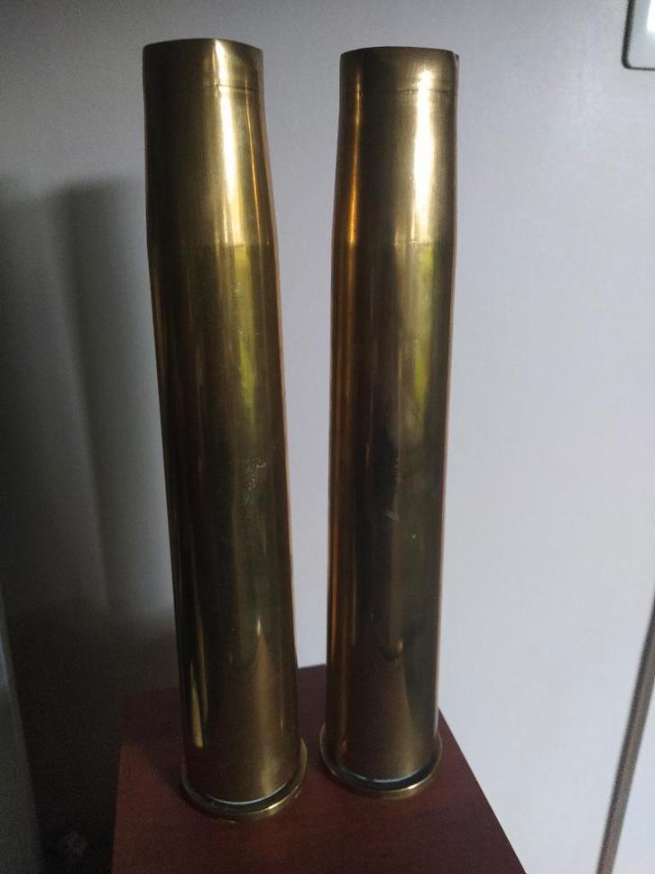 koperen obus-douille-hulzen+oude ketel met hengsel+giraf, Antiquités & Art, Antiquités | Bronze & Cuivre, Cuivre, Enlèvement ou Envoi