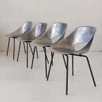 set 4x Pierre Guariche aluminium chair 1950s Steiner France, Antiquités & Art, Enlèvement ou Envoi