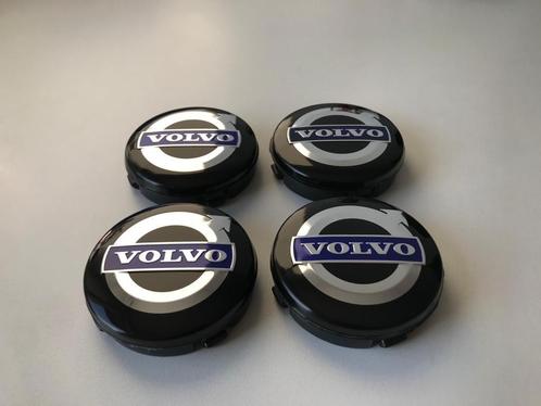 Zwarte Volvo Naafdoppen /Naafkappen 64mm set van 4 stuks, Auto diversen, Wieldoppen, Nieuw, Verzenden