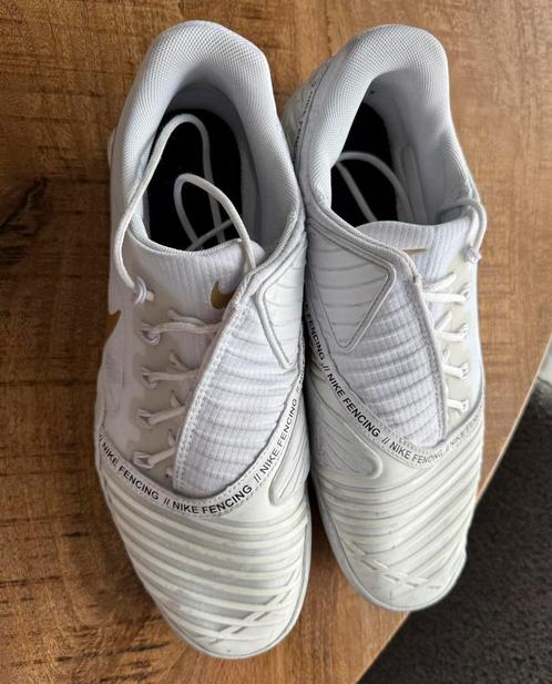 Nike Ballestra 2 schermschoenen - white/gold - EU42.5, Sport en Fitness, Vechtsporten en Zelfverdediging, Zo goed als nieuw, Ophalen