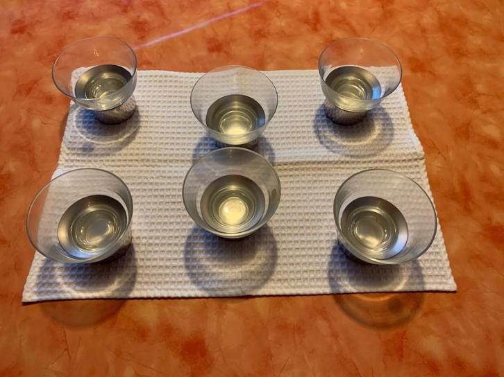 Dessertschaaltjes, Huis en Inrichting, Keuken | Servies, Gebruikt, Schaal of Schalen, Overige stijlen, Glas, Ophalen of Verzenden