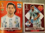 Twee Messi Qatar 2022 Panini-stickers, Hobby en Vrije tijd, Stickers en Plaatjes, Ophalen of Verzenden, Zo goed als nieuw, Meerdere stickers