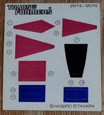 Vintage Transformers sticker sheet 2574/2570 Hasbro Takara, Comme neuf, G1, Enlèvement ou Envoi