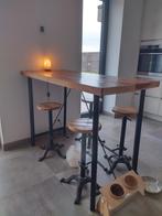 sta tafel, bar tafel  met stoelen / krukken, Ophalen, Zo goed als nieuw
