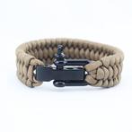 BOYS - Verstelbare Paracord herenarmband - BRUIN, Ophalen of Verzenden, Nieuw, Bruin