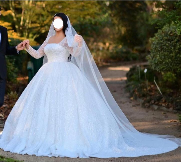 Robe de mariée de luxe - taille 44, Vêtements | Femmes, Vêtements de mariage & Accessoires de mariage, Comme neuf, Robe de mariée