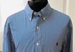 Ralph Lauren midden blauw gestreept hemd heren 2 XL, Blauw, Ophalen of Verzenden, Zo goed als nieuw