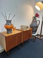 Set van twee vintage nachtkastjes 70s, Huis en Inrichting, Slaapkamer | Nachtkastjes, Ophalen