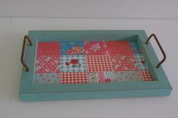 dienblad in hout met twee handvaten (nieuw)  beschikbaar voor biedingen