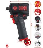 Slagmoersleutel high performance 1/2" 1390N 1.3kg, Nieuw