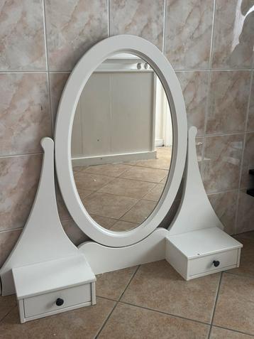 Miroir - miroir de coiffeuse ikea, Enlèvement, Utilisé, Ovale