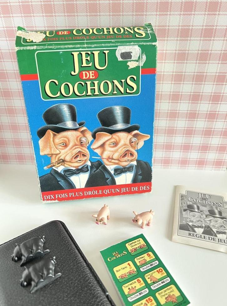 Jeu de cochons - MB 1995, Hobby en Vrije tijd, Gezelschapsspellen | Bordspellen, Nieuw, Een of twee spelers, Ophalen of Verzenden