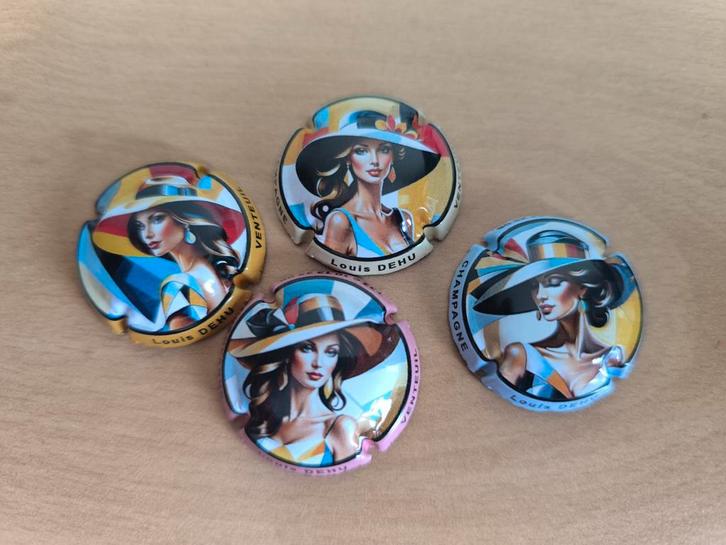 4 magnifiques capsules de champagne Dehu Louis, nouvelles !, Collections, Collections Autre, Comme neuf, Enlèvement ou Envoi