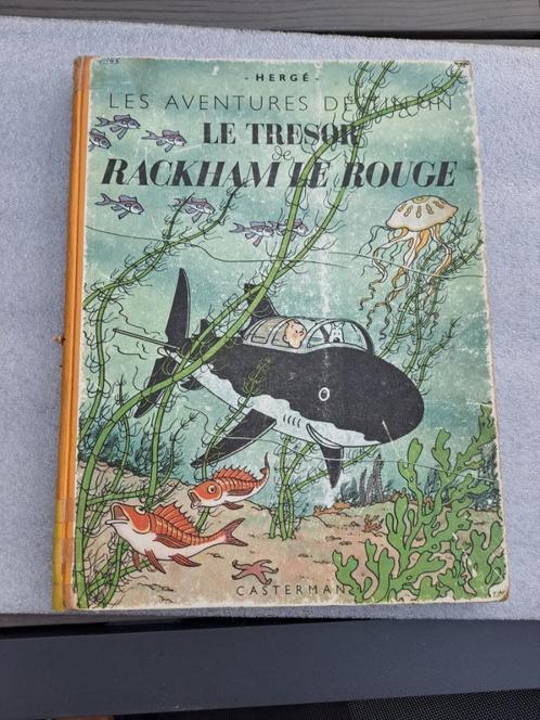 Tintin Le trésor de Rackham Le Rouge EO A24 1945 DJ Hergé Ca, Livres, BD, Utilisé, Une BD, Enlèvement ou Envoi
