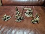 Bronzen Beeldjes dragon, 5 stuks, Ophalen of Verzenden, Zo goed als nieuw